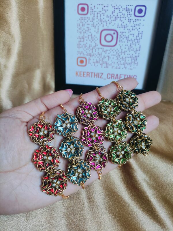 Handcrafted 3D heart Flower Adjustable Bracelet