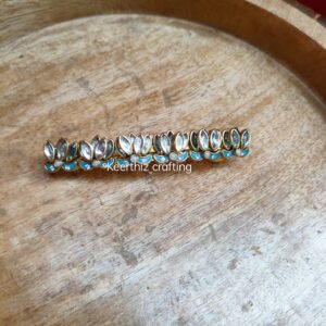 Handmade 3D Kundan Hairclip-3D Lotus Hair Clip