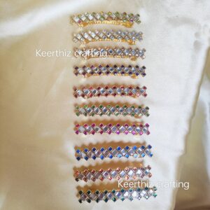 Handmade Kundan centre Hairclip-Bridal & Festive Hair Accessories-8cm length-1piece