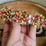 Handmade 3D Kundan Hairclip - multiKundan floral hair clip