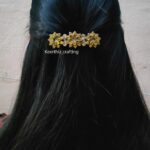 Handmade 3D Kundan Hairclip -floral hair clip