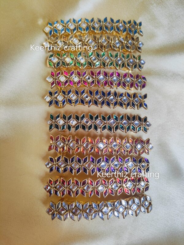 Handmade Kundan centre Hairclip-Bridal & Festive Hair Accessories-8cm length-1piece