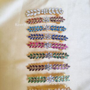 Handmade Kundan centre Hairclip-Bridal & Festive Hair Accessories-8cm length-1piece