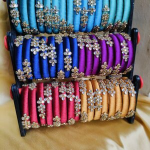 semi kundan return gift bangles