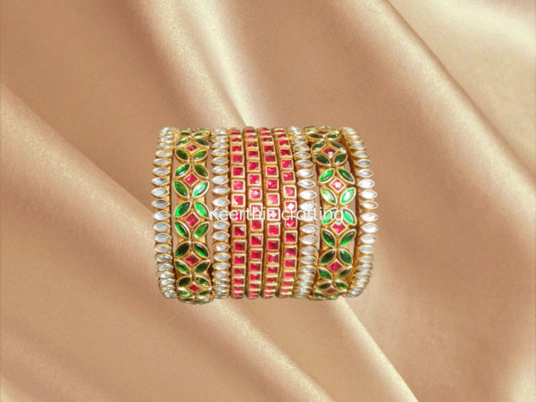 handmade silk thread kundan bangles for return gifts