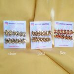 kundan alligator clips for girls - handmade - return gifts - 1 pair