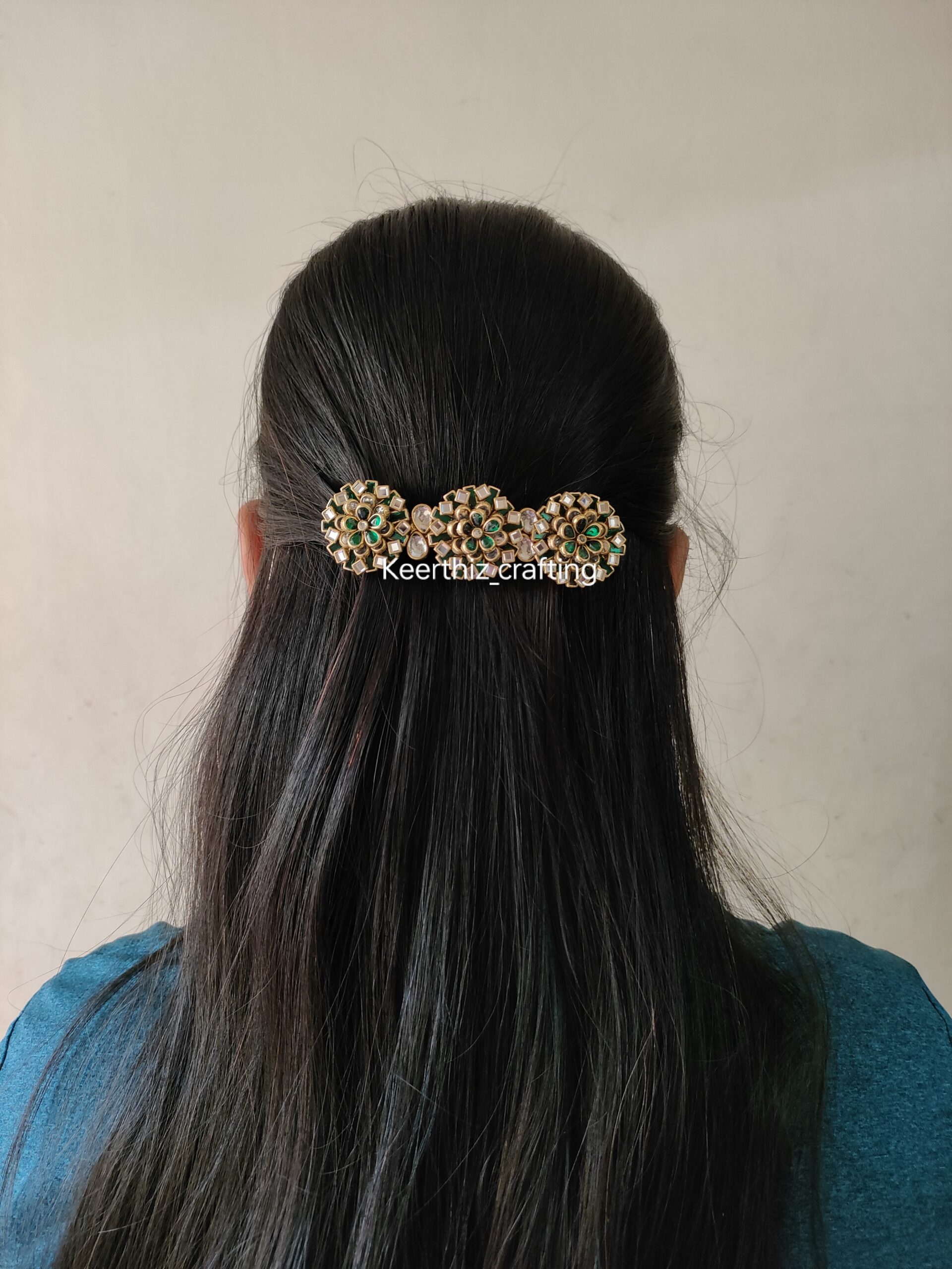 Handmade 3D Kundan Hairclip