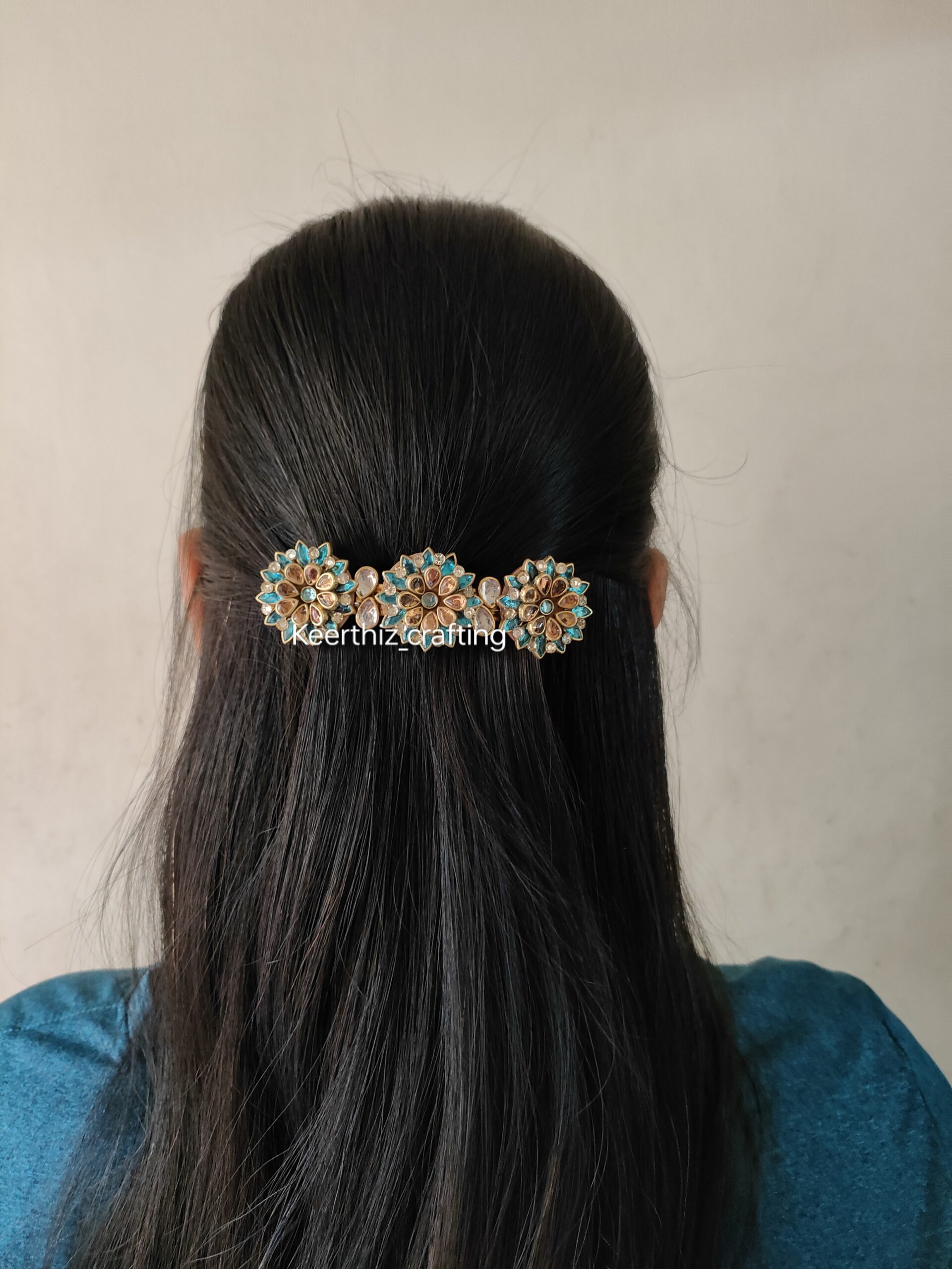 Handmade 3D Kundan Hairclip
