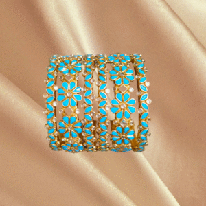 Blue Kundan Bridal Bangles