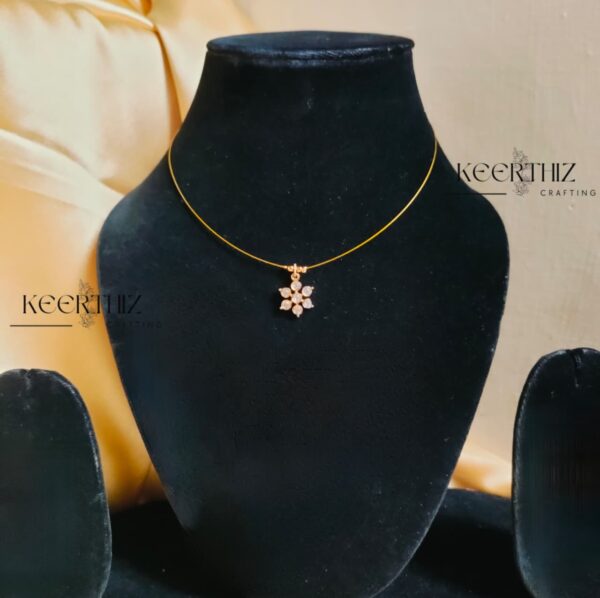 Invisible Necklace - diamond pendent look -1 pendent