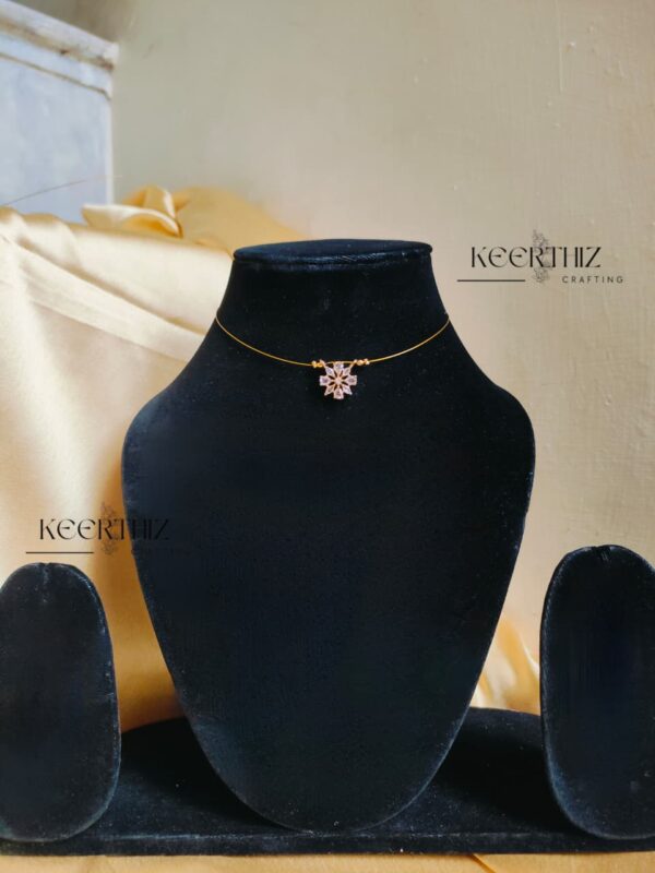 Invisible Necklace - diamond pendent look -1 pendent