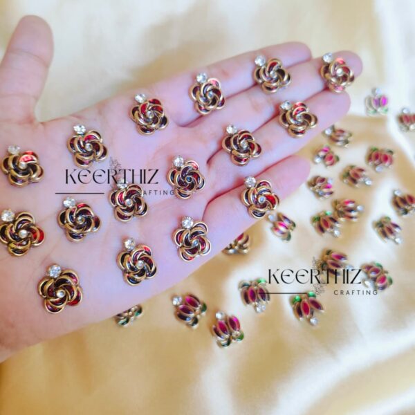 3D ROSE Flower PATCHES