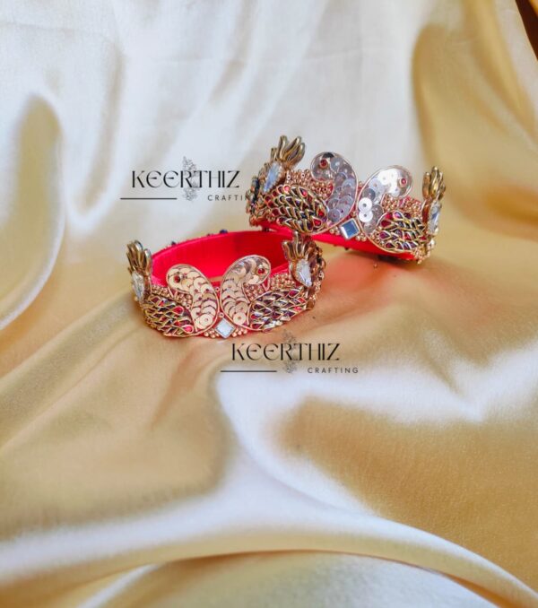 peacock desginer silk thread bangles