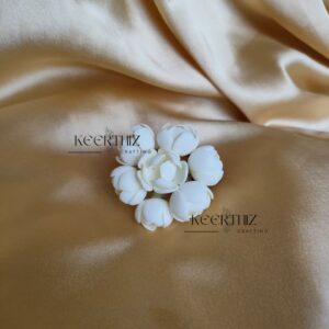 Artificial Jasmine Hair Tie / Hair Band – Soft-Touch Handmade Floral Accessory for Buns & Ponytails