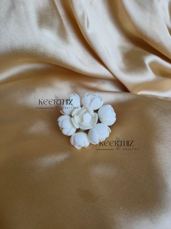Artificial Jasmine Hair Tie / Hair Band – Soft-Touch Handmade Floral Accessory for Buns & Ponytails