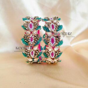 Lotus 3D Silk Thread Bangles – Handmade,elegant, and fully customisable