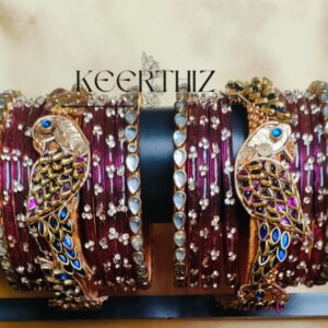 Parrot 3D Silk Thread Bangles – Handmade Colourful 3D Motif